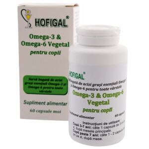 Omega 3 & Omega 6 pentru copii, 60 capsule, Hofigal 144701852 - Frumusețe și sănătate