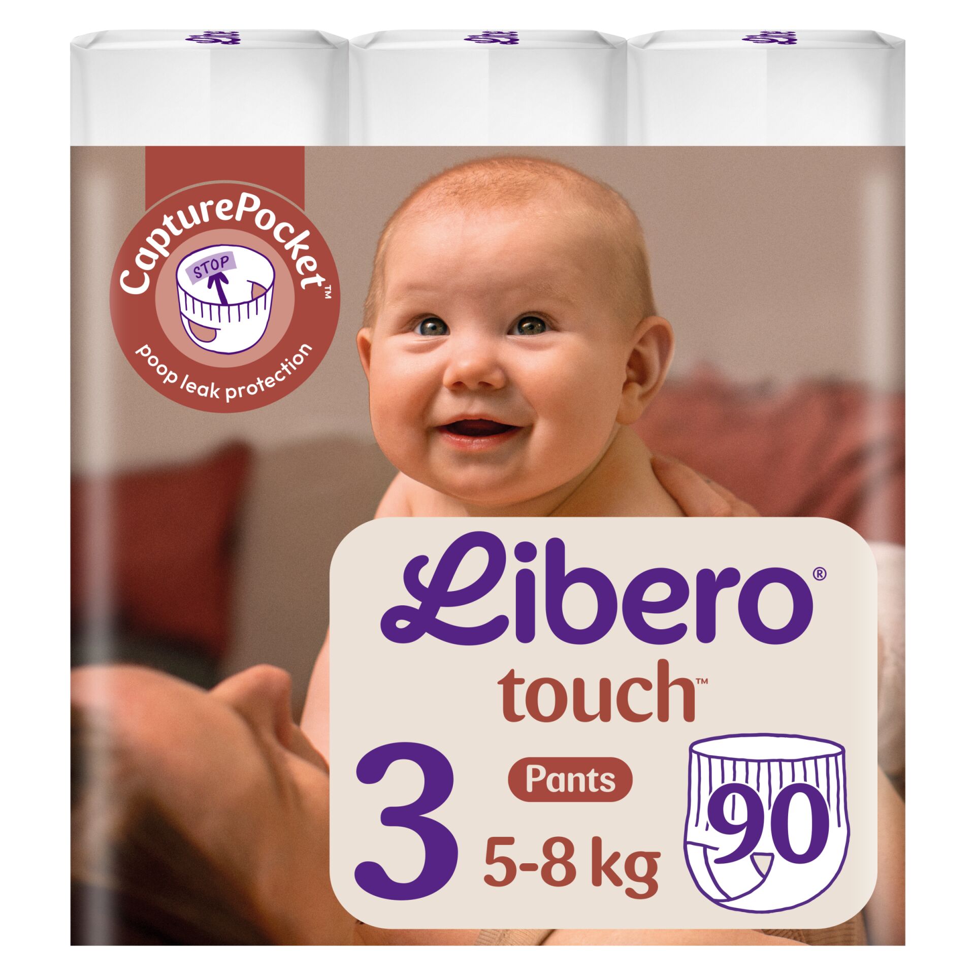 E-shop Plienky Libero Touch 5-8kg Midi 3 (90ks)