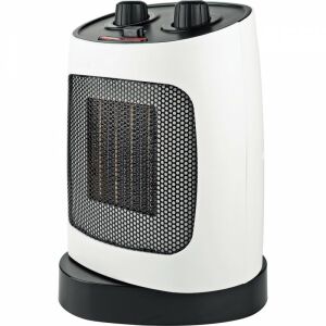 Kerámia fűtőkályha ELITE ECH-1374, 2000W, Akár 20 m2, 2 szint, Oszcilláció, Fényjelző, Borulásvédelem, Fehér/fekete 144703362 - Elite