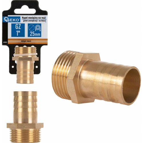 Geko G70173 sárgaréz mellbimbó 25 mm-es tömlőhöz, 1" 144709228