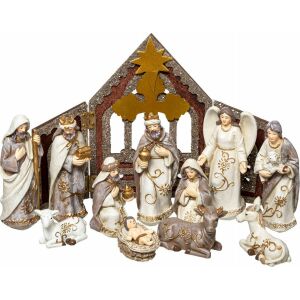 Decor de Crăciun Lumini Fééric și pătuț de Crăciun Crăciun, 11 figurine, 25 cm 144711772 - Decorațiuni de Crăciun