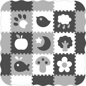 Gyermek szőnyeg, Smily Play, Fekete\Fehér, 32x32 cm 144716647 - Szivacs puzzle