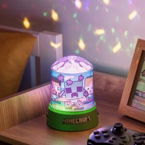 Minecraft Party Projection Light (high: 13 cm) / Minecraft Lampka projekcyjna na imprezę (wysokość: 13 cm) 144716774 - Dom i ogród