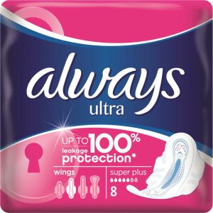 Always Ultra Super Plus Szárnyas betét 8 db 144717151 - Intimbetét