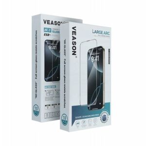 6D Pro Veason Glass edzett üveg (SET 10in1) - Iphone 15 Pro Max-hoz fekete
