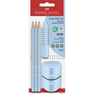 Set FABER-CASTELL Grip 2001 albastru cer BK 144718870 - Creioane grafit