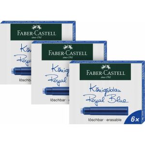 Tintenpatrone für Füllhalter Standard (blau, 3x 6 Stück auf Blisterkarte) 144721681 - Bürotechnik