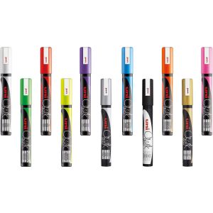 Mitsubishi Marker UNI CHALK MARKER PWE-5M arany