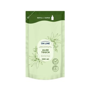 ON LINE Krém szappan kéz- és testápoláshoz Aloe Vera és Olívaolaj - 500 ml tartalék