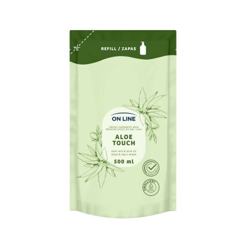 ON LINE Krém szappan kéz- és testápoláshoz Aloe Vera és Olívaolaj - 500 ml tartalék 144722821