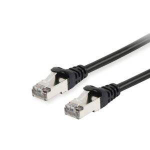 Echipament Cablu de retea Cat6A S/FTP 2xRJ45 1.00m negru LSZH Pungă din polietilenă 144723236 - Cabluri UTP