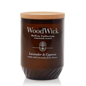 WoodWick ReNew Levendula és Ciprus Nagy gyertya 368g 144723762 - Légfrissítő
