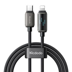 Mcdodo CA-2630 LED kijelzős USB-C - Lightning 36W adatkábel 1.2m 144724702 - Adatkábel