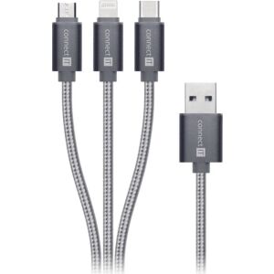 Kabel USB Connect IT USB-A - Lightning 1.2 m Szary (CI-1229) 144728680 - Kabel USB