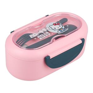 Hello Kitty Bento Box evőeszközzel / Hello Kitty doboz ebédhez evőeszközzel