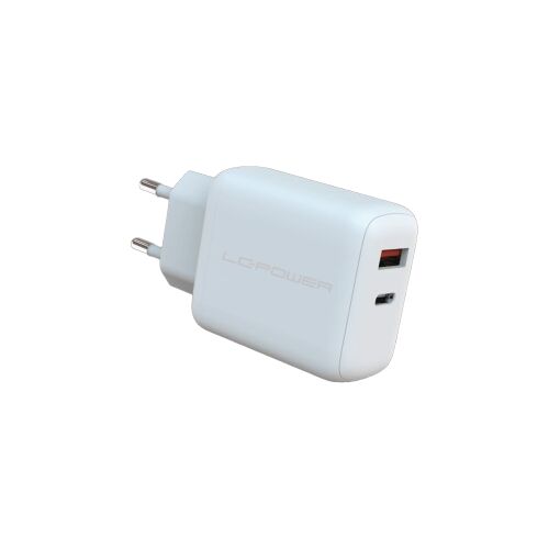 LC-Power Töltő USB-C/USB-A 45W LC-GAN-45 Fehér 152575435 - LC-power