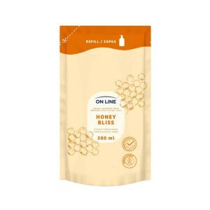 ON LINE Krém szappan kéz- és testápoláshoz Méz & Tejfehérje - 500 ml tartalék 144730107 - Szappan