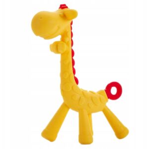 8041 GRYZAK ŻYRAFA SILIKONOWY ŻÓŁTO-CZERWONA BL804 144730239 - Baba fogápolás