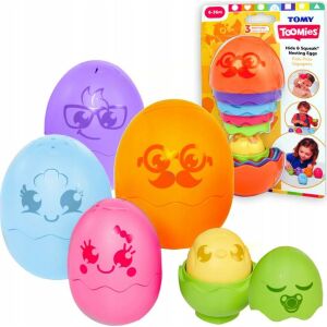 Akuku Fürdőjáték matrjoszka tojás Tomy narancssárga 144730374 - Fejlesztő játék babáknak