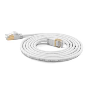 Wantec Patchkabel SSTP CAT7 Ste. CAT6a d=4mm 0,25m fehér 144732779 - UTP kábel