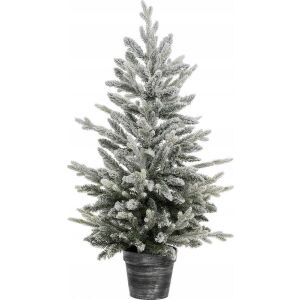Féric Lights and Christmas Künstlicher Weihnachtsbaum in einem Topf, schneebedeckt, 100 cm 144734470 - Künstliche Weihnachtsbäume