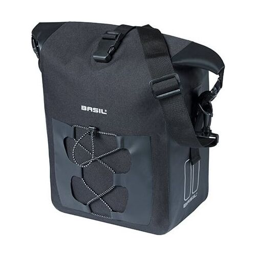 Basil Egyoldali táska BASIL NAVIGATOR WATERPROOF SINGLE PANNIER BAG M 12-15 L, Hook On System, vízálló, black (ÚJ 2024) 144734618