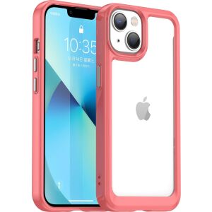Hurtel Outer Space Case Schutzhülle aus TPU für iPhone 14, starre Hülle mit Geleinfassung, Rot 144735047 - Handyhüllen