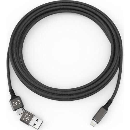 smrter SPEEDY Cablu de date și încărcare, tip Lightning, 100cm, negru retail 144736501