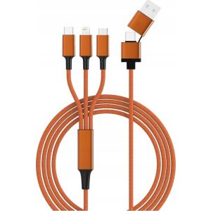 Kabel USB Smrter USB-A + USB-C - USB-C 1.2 m Pomarańczowy (SMRTER_HYDRA_ULT_OR) 144737448 - Kabel Lightning