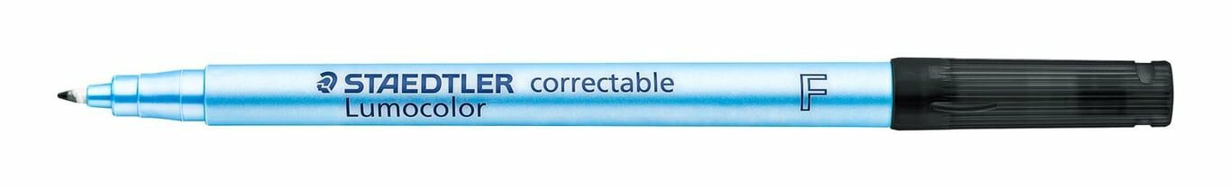 STAEDTLER Marker pentru foi Lumocolor correct F negru 10 bucăți