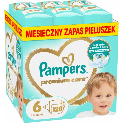 Pampers Prémium Care pelenkák 6-os, 13-18 kg, 128 db