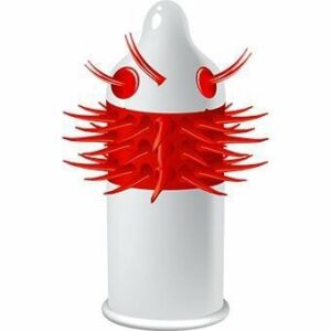 EGZO_Ugly Coyote prezerwatywa z pieszczącymi kolcami Medium 1szt.