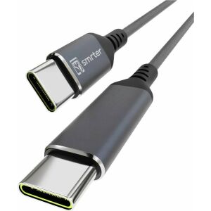 smrter SPEEDY 100 kabel do transmisji danych i ładowania 100W PD, USB-C, 40cm BK retail 144742152 - Kabel danych