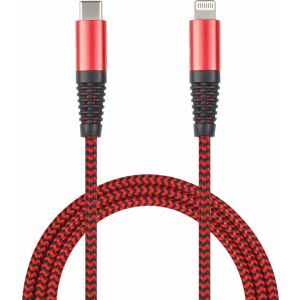Kabel USB 2GO 2GO USB Datenkabel-rot-100cm für Apple 8-Pin USB Type-C 144743575 - Kabel Lightning