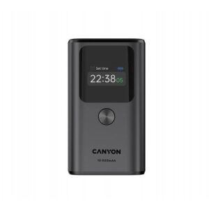 CANYON Powerbank OnPower 130 TFT 10000 mAh PD30W Grafit 144743941 - Külső akkumulátor & Powerbank