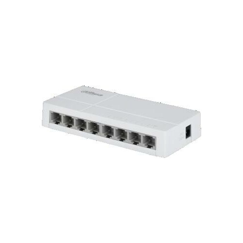Dahua SF1008L 8-Port 10/100Mbps Asztali Switch Szögletes Nézet - Dahua