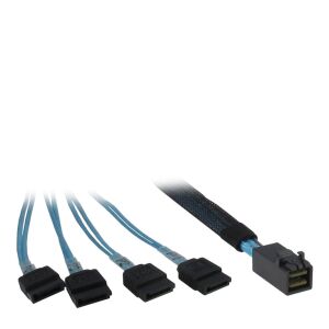 Inter-Tech SFF 8643 - SATA x4, 0.5m, Niebieski (88885003) 144748970 - Kabel danych