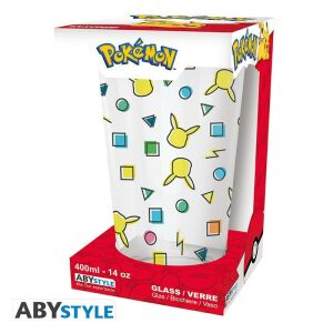 POKEMON Large Glass (400ml) - Pikachu / Duża szklanka Pokemon - Pikachu (400 ml) - ABS 144750361 - Butelka na wodę