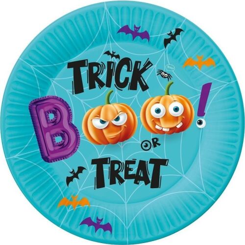 Godan 3160611 Boo! Csokit vagy csalunk papírtányér, 18 cm - 6 db-os 144751731