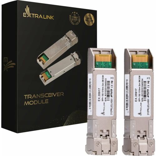 Extralink SFP+ 10G 2-pack | Moduł SFP+ | 10Gbps, LC/UPC, 1310nm, 2km, single mode, DOM 144751752