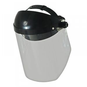 Polikarbonát arcvédőpajzs, 1mm vastag, 24cm hosszú, CE 144753204 - Arcvédő