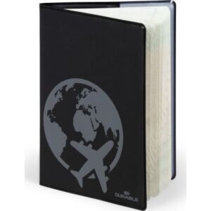 Tartós útlevél tok RFID védelemmel Tartós fekete 1db 144753446 - Okmány- & Kártyatartó