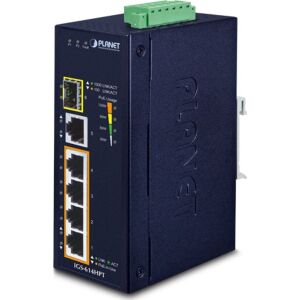 PLANET IGS-614HPT switch niezarz?dzalny Gigabit Ethernet (10/100/1000) obs?uga PoE Niebieski 144754529 - Przełącznik