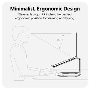 HYPER HS1110GYGL stojak na laptop Podstawka na notebooka Szary 40,6 cm (16") 144754570 - Akcesoria do laptopów