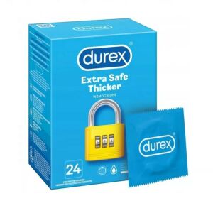 Durex  Durex Extra Safe Thicker prezerwatywy wzmocnione 24 szt 144757146 - Prezerwatywy