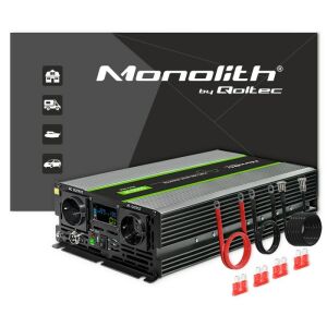 Qoltec Monolith Spannungsinverter | 3000 W | 6000 W | 24 V bis 230 V | Reiner Sinus | LCD 144757983 - Unterbrechungsfreie Stromversorgungen
