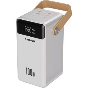 CANYON Powerbank OnPower 610 Aluminium 60000 mAh PD100W Fehér 144758022 - Külső akkumulátor & Powerbank