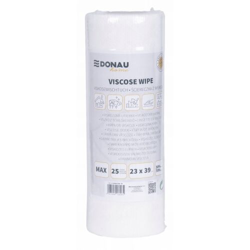 DONAU HOME törlőrongy, 70% viszkózzal, tekercs, max, 23x39 cm, 25 darab, fehér 144758686