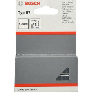 Flachdrahtklammer Typ 57, 10/10,6mm (1.000 darab)