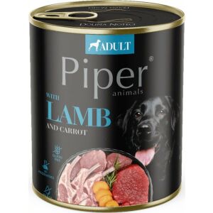 Hrana umeda pentru caini adulti, Piper, cu carne de miel si morcovi, 800 g 144761196 - Hrane pentru câini